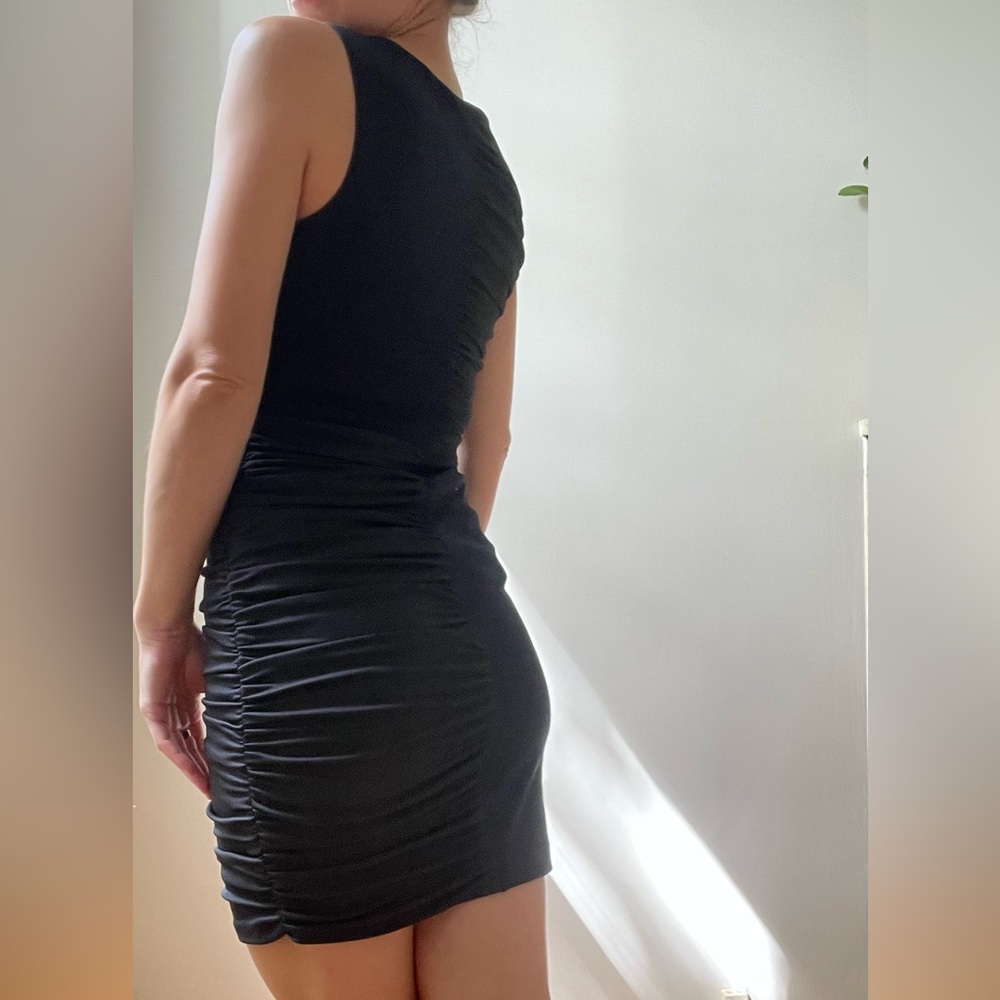 BCBG navy bodycon dress with singed details - Picture 10 of 10